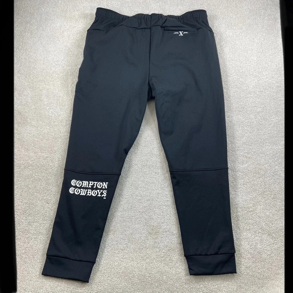 NWT Ariat Compton Cowboys Joggers Mens XL Black Cold Series Fleece Sweatpants